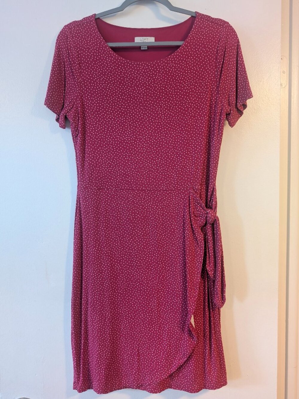 Loft Outlet raspberry dot dress